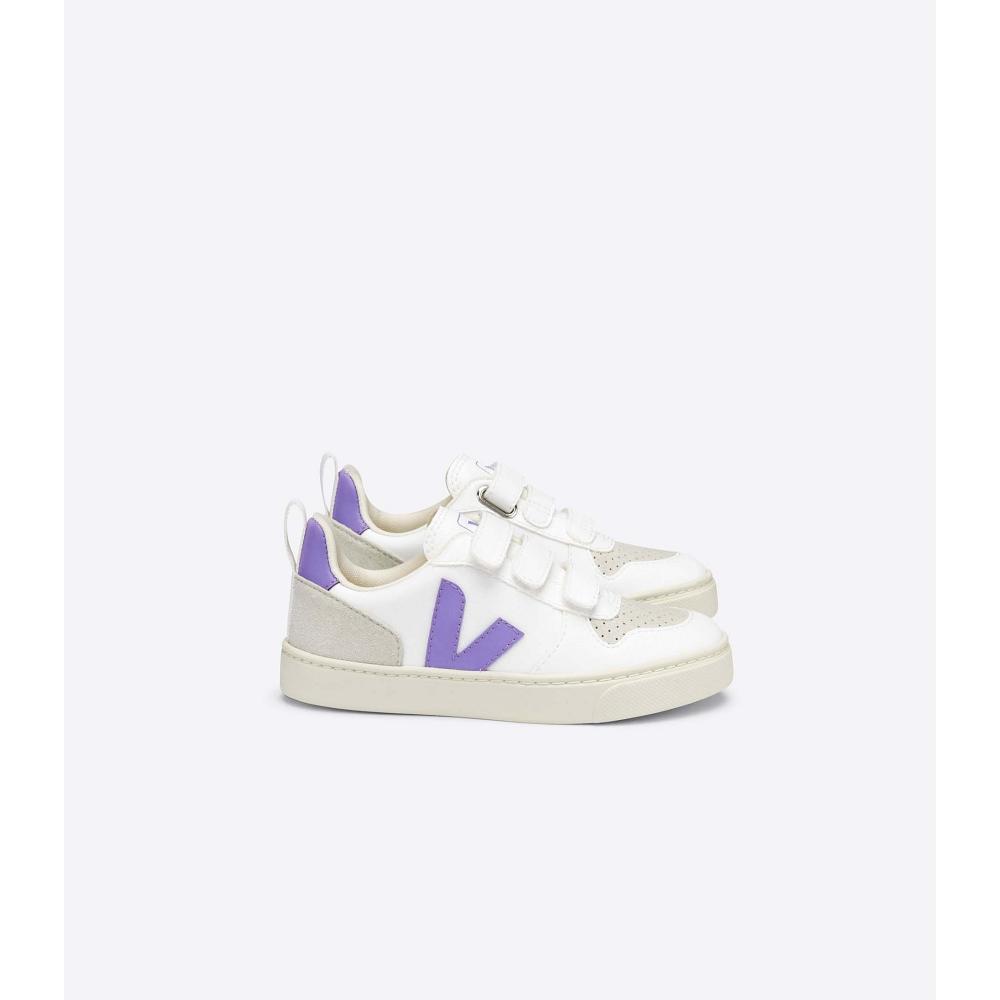 Pantofi Copii Veja V-10 CWL White/Purple | RO 779FDN